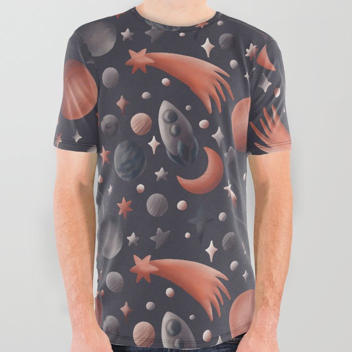 Space travel All Over Graphic Tee