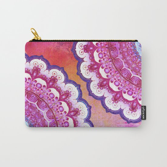 Colorful Watercolor Mandala Carry-All Pouch