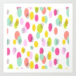 Colourful Oval Pattern Art Print