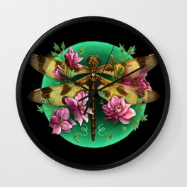 Halloween Pennant Dragonfly Wall Clock