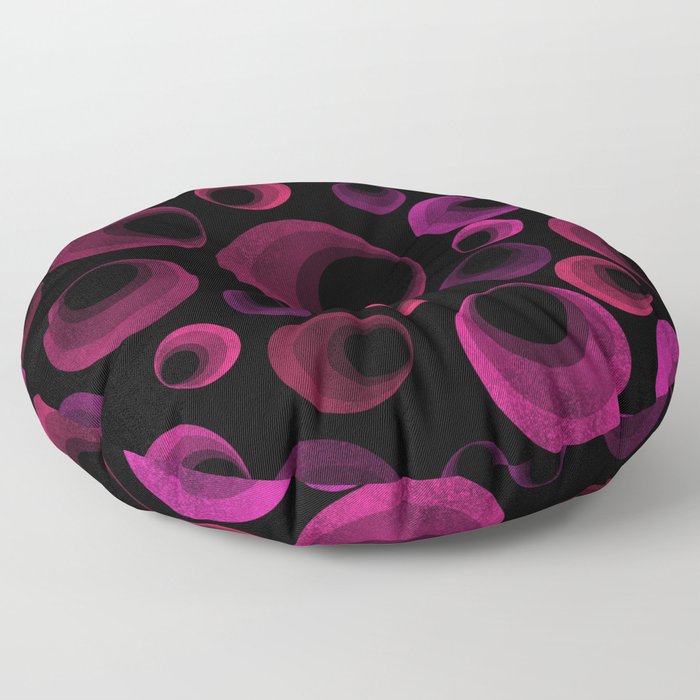 Pink & Purple Abstract Circles Floor Pillow