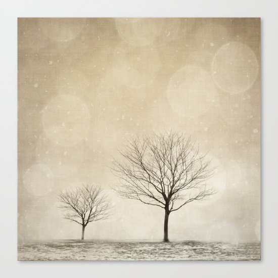 Snow Bokeh Wonderland Canvas Print