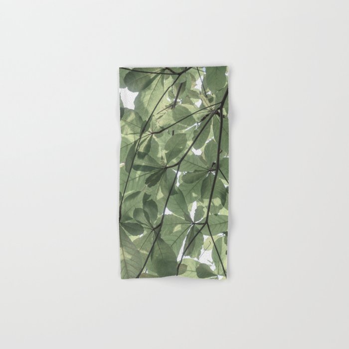 Sage green botanical art print - soft green leaves - nature and travel photography Hand & Bath Towel