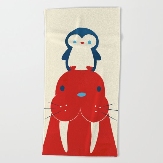 Penguin & Walrus Beach Towel