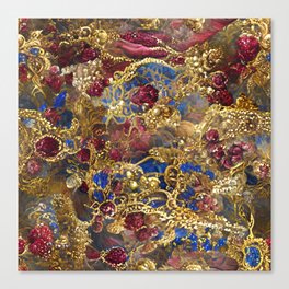 Gold, Sapphire and Ruby Canvas Print