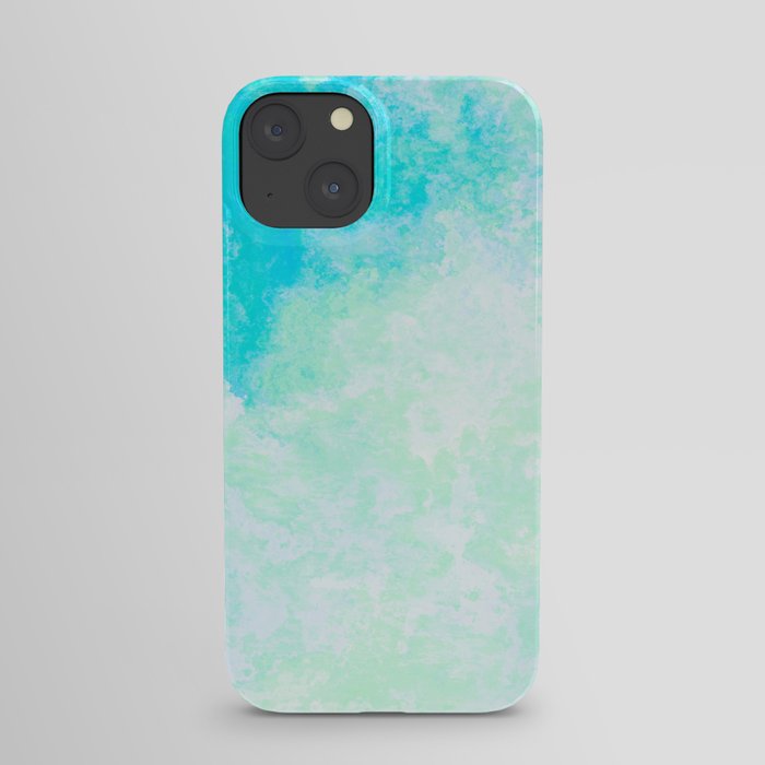 Pastel turquoise blue iPhone Case