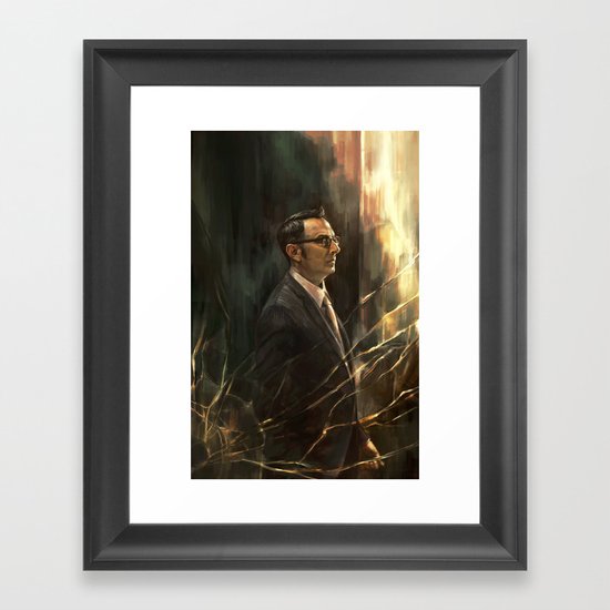 The Abyss Gazes Back Framed Art Print