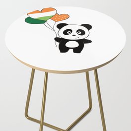 Panda With Ireland Balloons Cute Animals Happiness Side Table