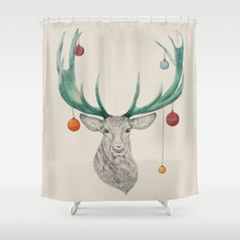 Christmas Deer Shower Curtain