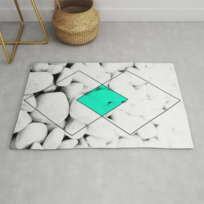 Modern Abstract Black White Rocks Stone Photography Geometric