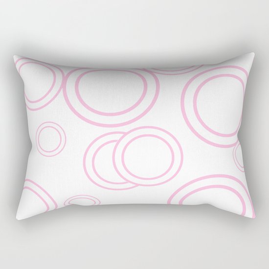 Abstract circles - abstract patterns - pink Rectangular Pillow
