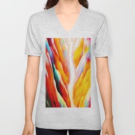Prayer - inspirational colorful contemporary abstract art and home decor V Neck T Shirt