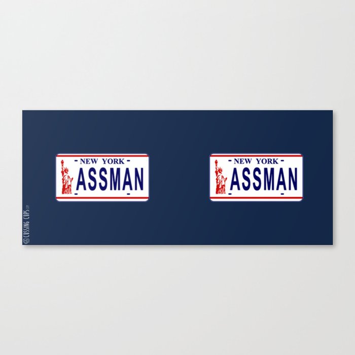 Assman License Plate Canvas Print