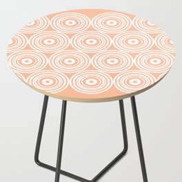 Pantone Peach Fuzz Circle Pattern Side Table