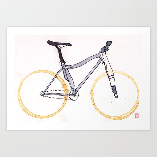 Coffee Wheels #04 Art Print