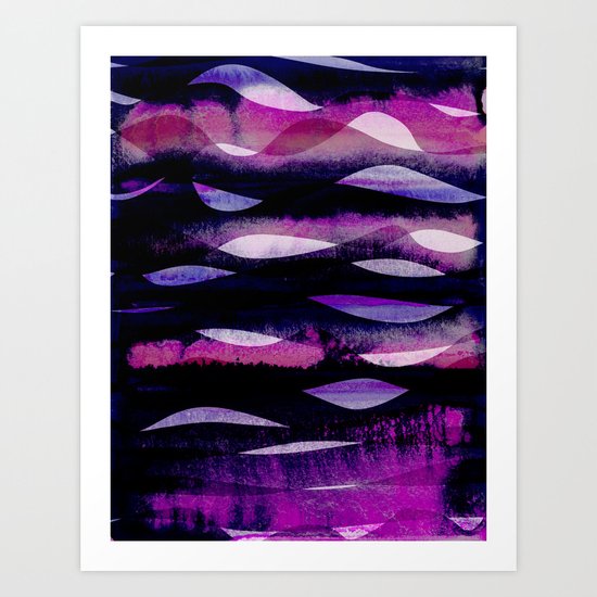 Purple Waves Art Print