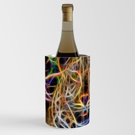 Modern Colored Leopard Art   Wine Chiller