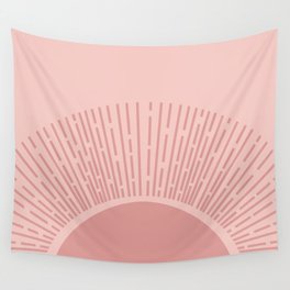 Pink Sun Wall Tapestry