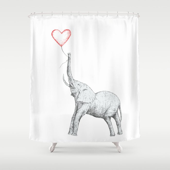 One little elephant Shower Curtain