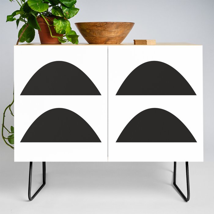 Wonky Arches | Black + White Credenza