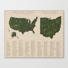 US National Parks - Ohio Canvas Print