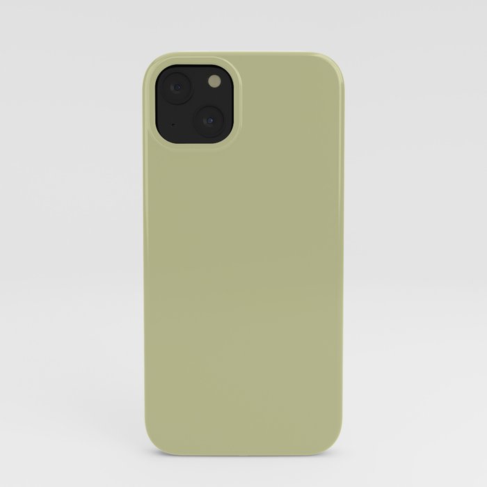 Sage green silicone iphone case