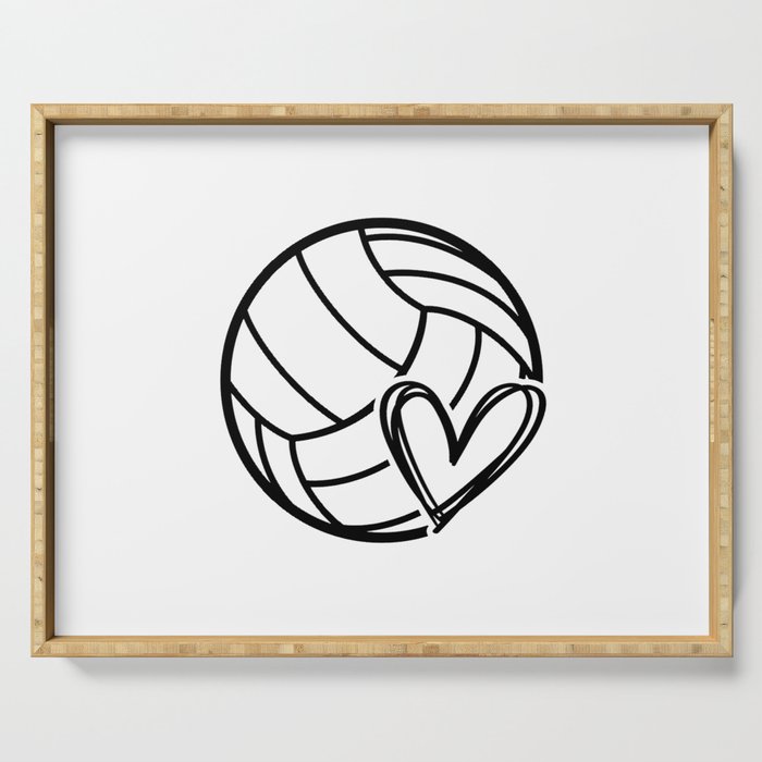 Volley love. Volleyball team coach gift. Perfect present for mother dad father friend him or her Serving Tray