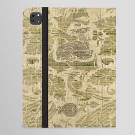 Antique Distressed Green Stags and Birds iPad Folio Case