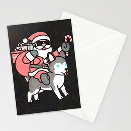 Husky.Santa.Claus.4883437 Stationery Cards