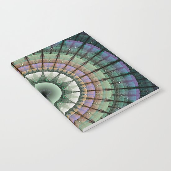 Groovy mandala with tribal patterns Notebook