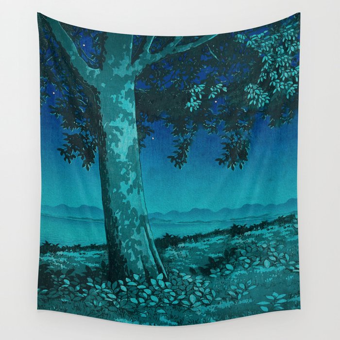 Nightime in Gissei - Nature Landscape Wall Tapestry