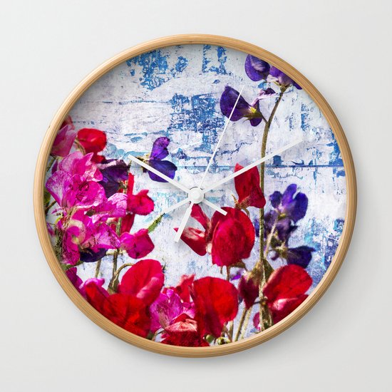 Sweet Pea Wall Clock