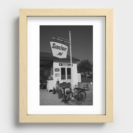 Route 66 - Sinclair Station 2010 BW Recessed Framed Print