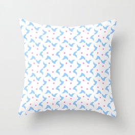 Optical pattern 132 blue and pink Throw Pillow