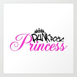 Punk rock princess Art Print