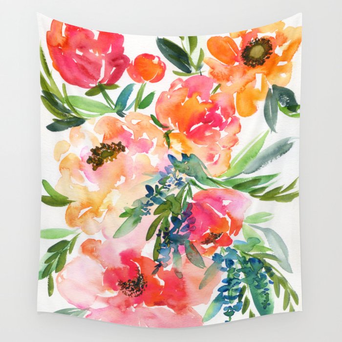 bouquet of huge peonies Wall Tapestry