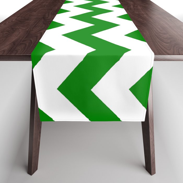 CHEVRON (GREEN & WHITE) Table Runner