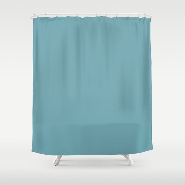 Hydrangea Blue in an English Country Garden Shower Curtain