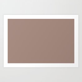 Warm Cashmere Pinkish Taupe Solid Color Matches Sherwin Williams Velvety Chestnut SW 9079 Art Print