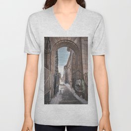 New York City | Manhattan Bridge V Neck T Shirt