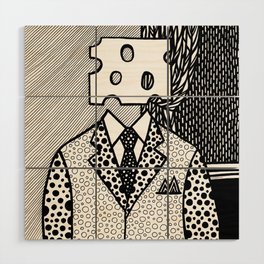 Roy Lichtenstein - Jobs... Not Cheese! Wood Wall Art