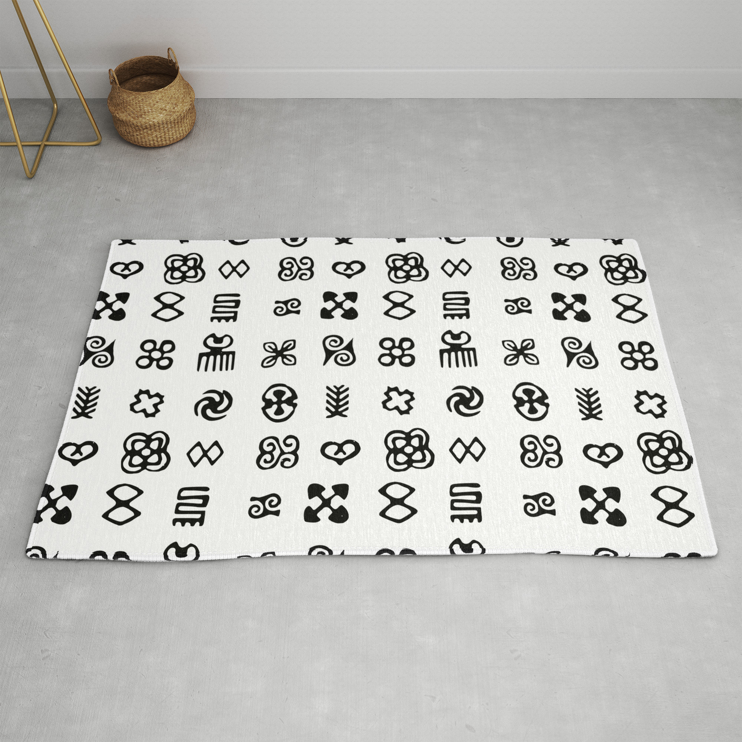 Adinkra Symbols Of West Africa Rug By Almdrs Society6