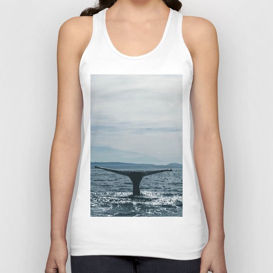 Whale in the sea Unisex Tank Top