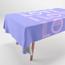 I Love Love - Periwinkle Blue light pastel colors modern abstract illustration Tablecloth