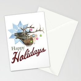 Christmas Elk Animandala Stationery Card