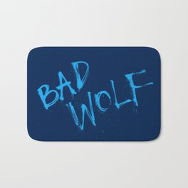Doctor Who Bad Wolf Blue Bath Mat