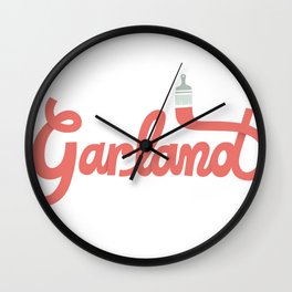 Garland Logo Wall Clock | Digital, Graphic Design, Vector, Typography 