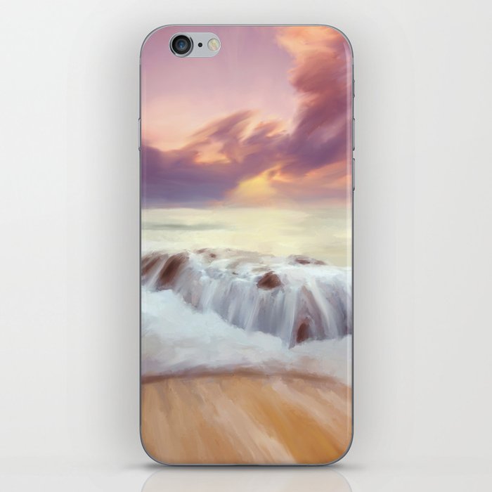 Sunset on the cliffs iPhone Skin