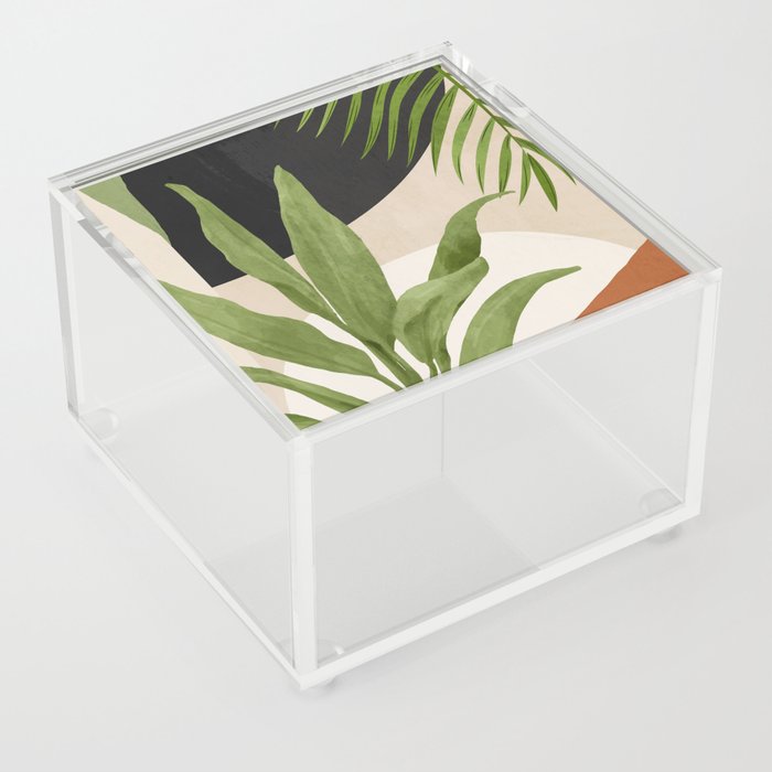 Abstract Art Tropical Leaf 11 Acrylic Box