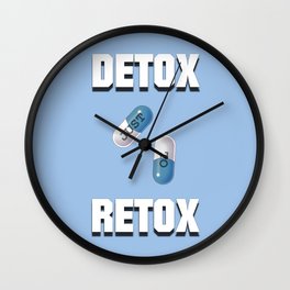 Detox Just To Retox Wall Clock